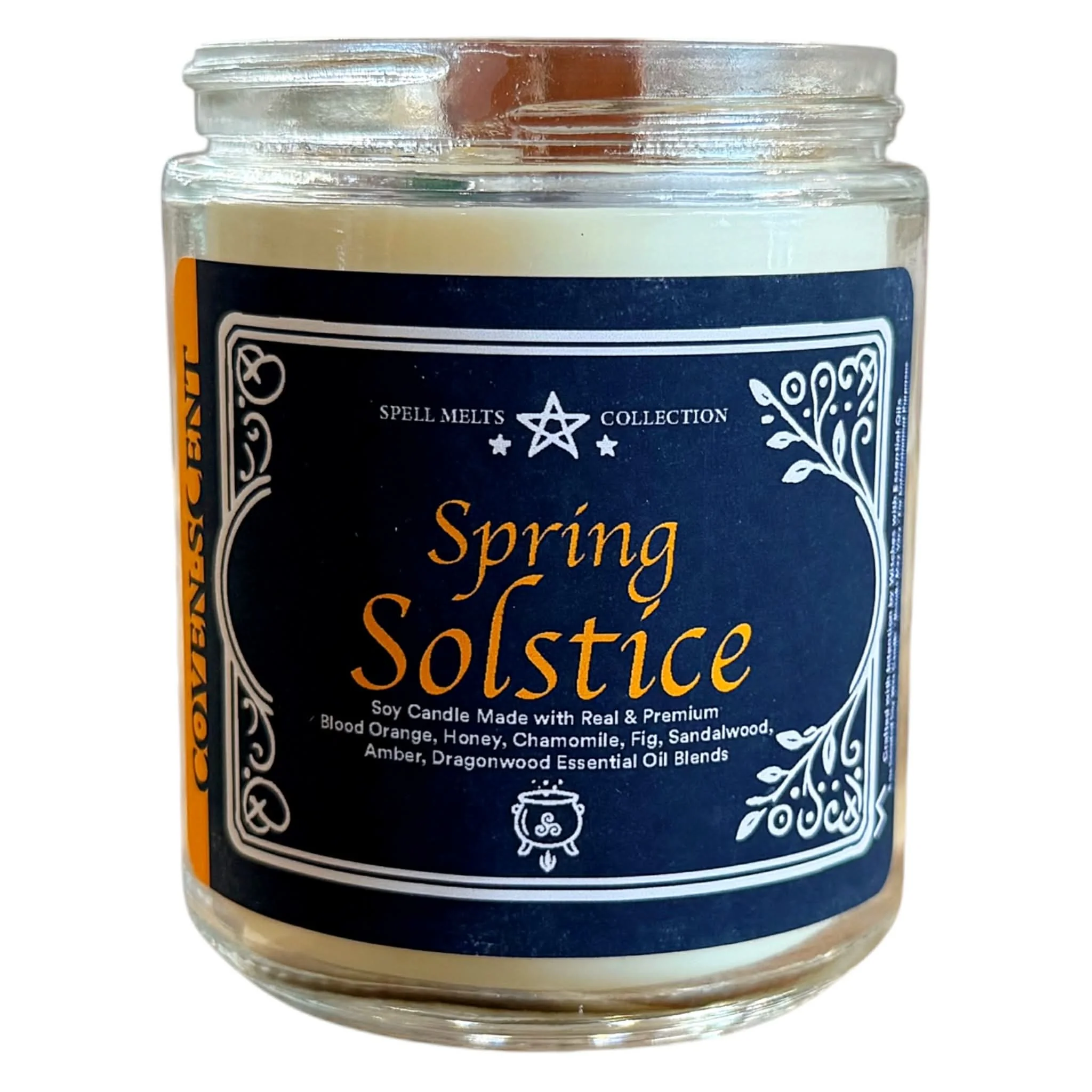 Spell For Spring Solstice - 8 oz Glass Candle - Crackling Wood Wick - Image 3